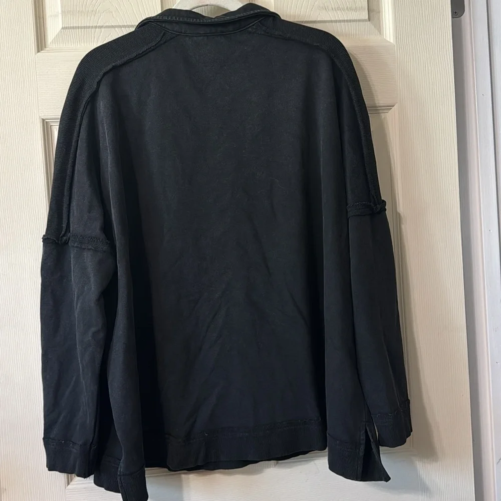 Heyson Mixed Weave Collared Sweatshirt - Picture 6 of 7